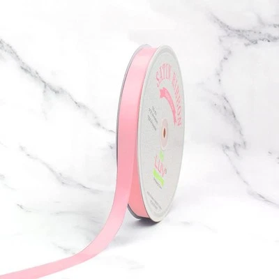 PSF0508-118 Solid Satin Ribbon, Pink, 5/8" x 100 yd - Image 1 of 3