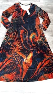 Soft Surroundings Size Medium Long Sleeved Maxi Velour Dress New W/ Tags - Picture 1 of 9