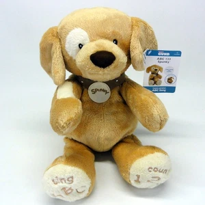 Baby Gund Spunky ABC 123 Puppy Dog Animated Stuffed Animal Plush Learning Sings - Picture 1 of 7