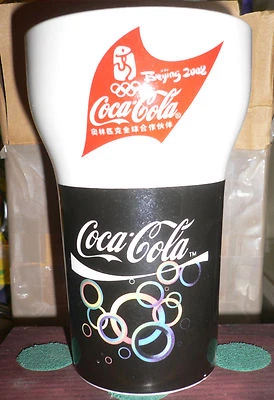 Vaso oficial de cerámica olímpica de Coca Cola de los Juegos Olímpicos de Beijing 2008 con logotipo1 Foto 1 de 4