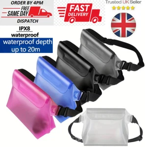 Swimming Waterproof Underwater Case Cover Dry Pouch Mobile Phone Waist Bag Pool - Picture 1 of 11