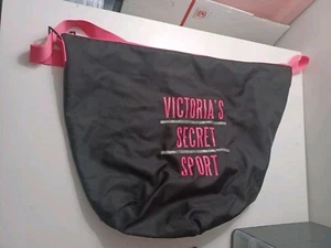 Victorias Secret Sport Zip Duffle Gym Bag Hot Pink Black Adjustable Strap - Picture 1 of 3