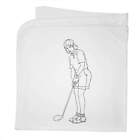 'Lady Playing Golf' Cotton Baby Blanket / Shawl (BY00003832)