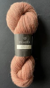 Isager Alpaca 2 Peach Alpaca Wool Blend Yarn 1 Skein Made In Peru 50gr/250m - Picture 1 of 8