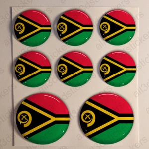 Stickers Vanuatu Gel Domed Resin 3D Flags Vanuatu Vinyl Sticker Decals Helmet - Imagen 1 de 1