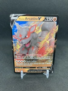 NM Pokemon Silver Tempest Hisuian Arcanine V Ultra Rare #090/195 - Picture 1 of 2