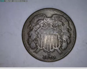 1870 2 cent piece (78-416 9m3) - Picture 1 of 2