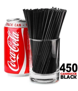 Cannucce Bar Nere 450 Pezzi In Display Box Lunghezza 20cm Colore Nero Black - Foto 1 di 1