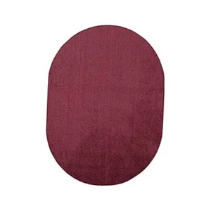 Modern Indoor/Outdoor Commercial Solid Color Rug - Pet 2' x 4' Oval Cranberry - Picture 1 of 7