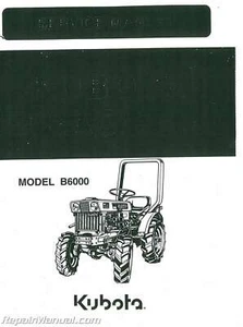 Manual de servicio de tractor KUBOTA B6000 DSL - Imagen 1 de 1