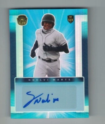 NOELVI MARTE 2021 Super Glow 1st Ever Edition BLUE AUTO #96/150 REFRACTOR RC - Image 1 of 2