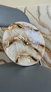 Epoxy Resin Clocks 12 inches, Handmade, Home Decor, Present for Home - Picture 1 of 7