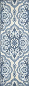Maples Rugs Vivian Medallion Runner Rug Non Slip Hallway Entry Carpet [Made in U - Picture 1 of 12