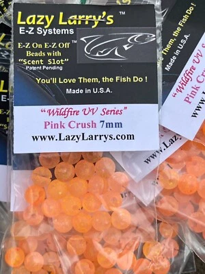 Lazy Larry's E-Z Systems 7 mm Pink Crush , Easy change Beads