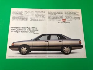 AUDI 5000 CS 1986 1987 TURBO QUATTRO VINTAGE ANUNCIO IMPRESO ORIGINAL - Imagen 1 de 1