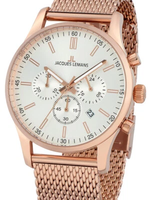 Jacques Lemans 1-2025J London Chronograph Herrenuhr 42mm 10ATM - Bild 1 von 3