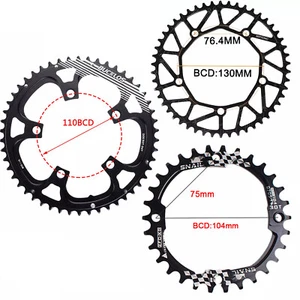 104/110/130 BCD 30-58T MTB Folding Road Bike Chainring  6-11S Bicycle ChainWheel - Picture 1 of 18