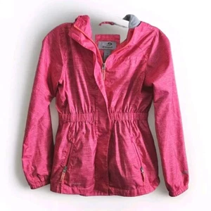 Champion Jacket Girls Size L 10-12 Pink Hooded Full Zip Windbreaker  - Picture 1 of 8