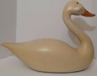Vintage Ike and Sandy Spillman White Duck Decoy Artist Signed Large 20&quot;