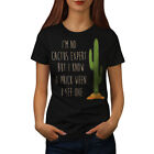 Wellcoda Cactus Expert Prick Womens T-Shirt, Pun Casual Design Printed Tee