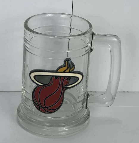 NBA Miami Heat Basketball 16 Oz Glass Beer Tankard Mug Cover