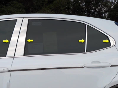 Stainless Chrome Pillar Posts 8PCS QAA Pillar Covers FOR Toyota Camry 2018-2021 - Image 1 of 4