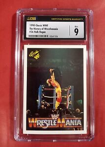 1990 Classic WWF The History of Wrestlemania HULK HOGAN #26 CSG 9 MINT