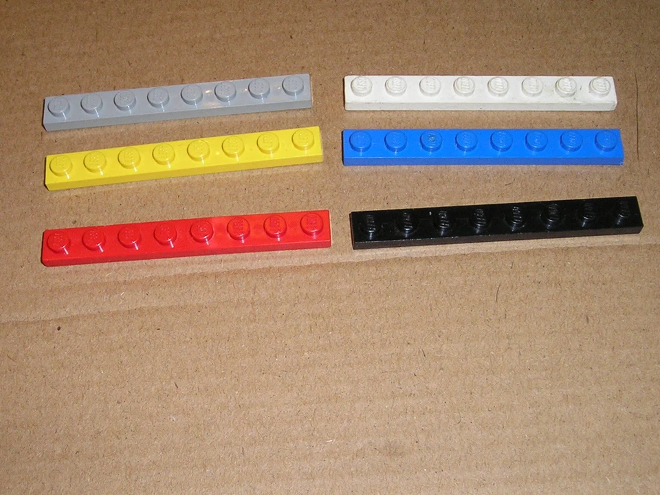 Lego 10 x Basic flache einreihige Platte 1x8 3460  Farbauswahl (N 1)  - Bild 1 von 1