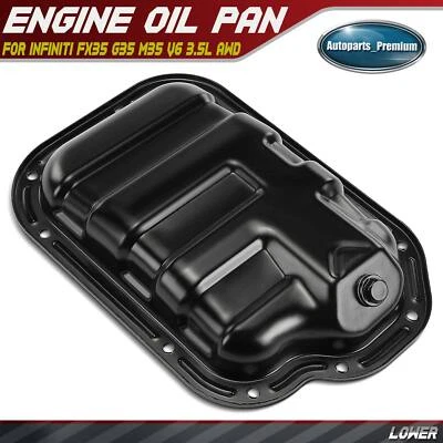 Lower Engine Oil Pan for Infiniti FX35 2003-2008 G35 M35 V6 3.5L AWD 11110AL810 - Image 1 of 4