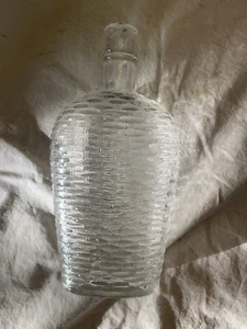 Midcentury Uncorked Clear Glass Bottle - Picture 1 of 9