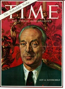 RAR! "Französischer Bankier" Guy de Rothschild handsigniertes Time Magazine Cover Echtheitszertifikat - Bild 1 von 2