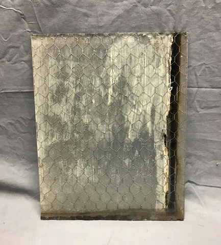 1 Piece Vintage 11x15 Industrial Chicken Wire Safety Security Glass Old 538-23B Cover