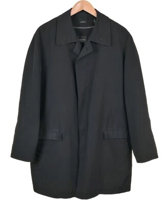 Sanyo Solid Black Polyester Rain Trench Zip-In Liner Mens Mac Slicker Raincoat M - Image 1 of 4