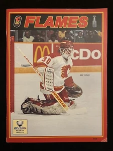 Calgary Flames 1989-90 apertura en casa programa NHL vs Red Wings Makarov debut en la NHL - Imagen 1 de 6