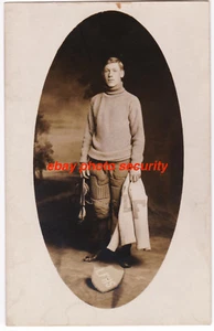 vintage 1910 RPPC Little Falls NY High School FOOTBALL PHOTO New York LFHS pc - Picture 1 of 5