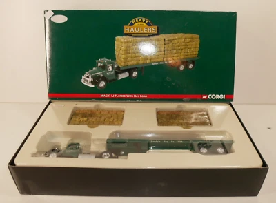 Corgi Heavy Haulers LE 1/50 Scale Diecast Mack LJ Flatbed with Hay Load #US50710 - Image 1 of 4