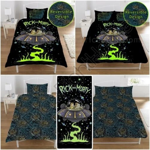RICK AND MORTY DUVET COVER SET KIDS BEDDING SINGLE & DOUBLE, MATCHING TOWEL - Image 1 of 1
