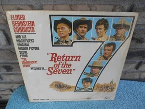 RETURN OF THE SEVEN ORIGINAL 1966 SOUNDTRACK LP RECORD ALBUM UAL 4146 HI FI - Imagen 1 de 13