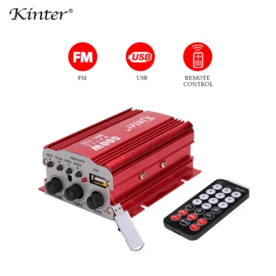 Kinter Amplificatore Stereo 500W A 2 Canali Con Telecomando 12V Mp3 Usb Audio