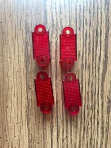 Set of 4 Red Transparent Double Sided Pinball Lane Guides 1-3/4 inch NEW - Picture 1 of 3