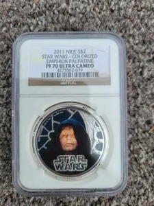 2011 NIUE $2 Star Wars Emperor Palatine 1 oz silver coin PF70 Ultra Cameo  - Picture 1 of 1