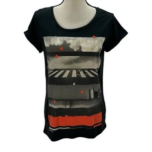 Bench Short Sleeve Crew Neck City Scape Print T-Shirt - Black - size Small - Picture 1 of 8