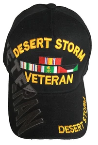 Desert Storm Veteran, Veteran Shadow on side, Mens hat, black - Picture 1 of 1
