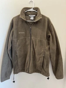 Men’s Columbia Fleece Jacket Size Medium Brown, Earthy Green - Picture 1 of 12