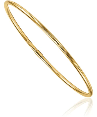 14K Solid Yellow Gold Slip On Bangle Bracelet - Image 1 of 4