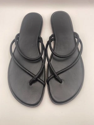 Sandalia de cuero negra Vince Elisa para mujer talla 11 Foto 1 de 4