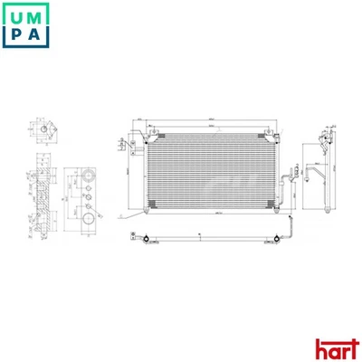 CONDENSER AIR CONDITIONING 608 398 FOR MAZDA 323/VI/Hatchback 55FPFP55 1.8L 4cyl - Image 1 of 4