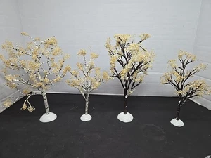 Dept 56 Seasons Bay Winter Trees 53384 1998 Retired Set of 4 NO BOX - Bild 1 von 12