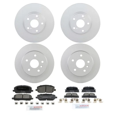 Kit de pastillas de freno y rotor de cerámica Bosch QuietCast para Toyota Highlander 2001-2003 Foto 1 de 4