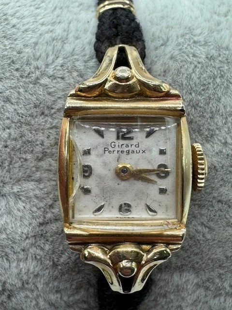 Reloj mecánico vintage para dama Girard Perregaux 17 joyas 14K GF piezas/reparación Foto 1 de 4
